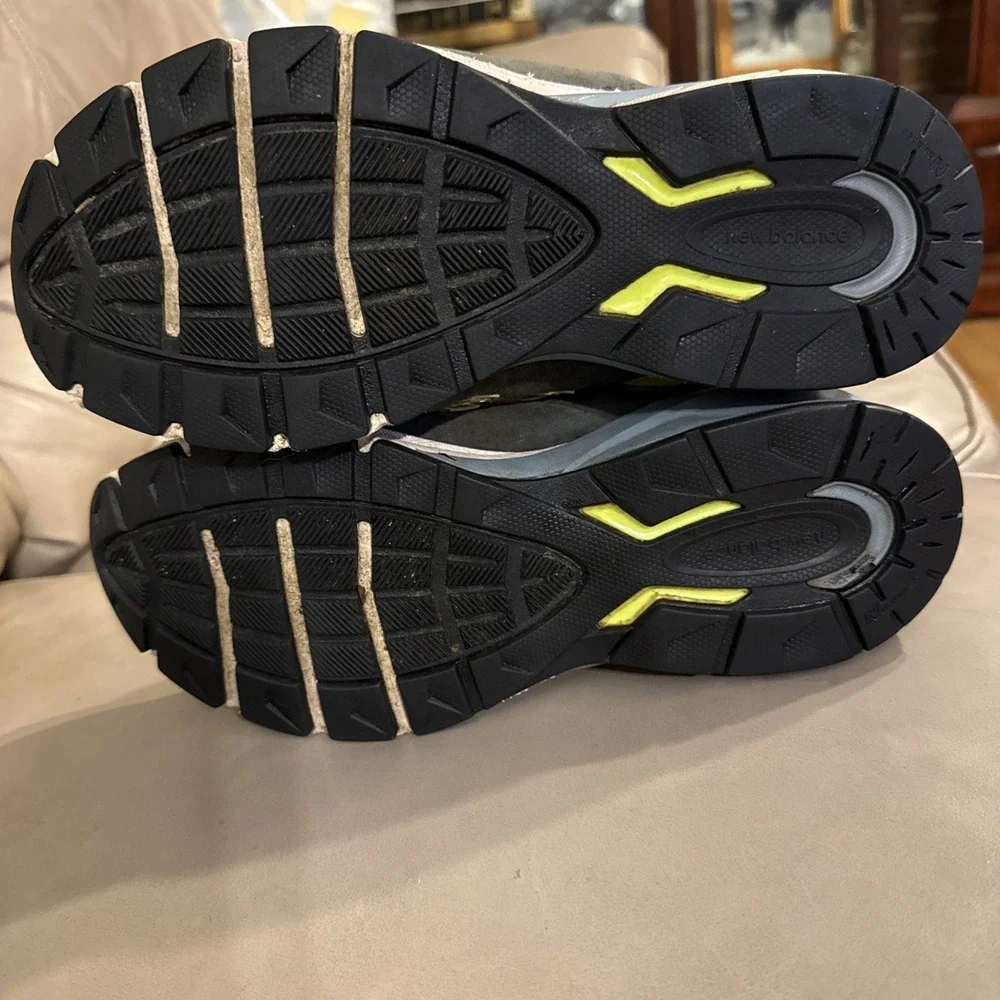 New Balance 990v5 Made In USA Shoes Womens Size 9 D Grey Yellow Classic Sneakers